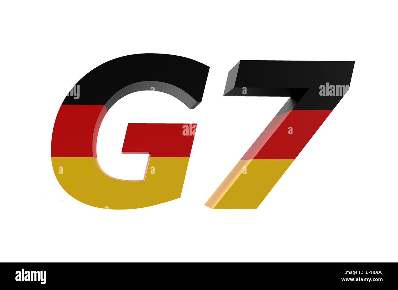 G7 en Allemagne concept isolé sur fond blanc Banque D'Images