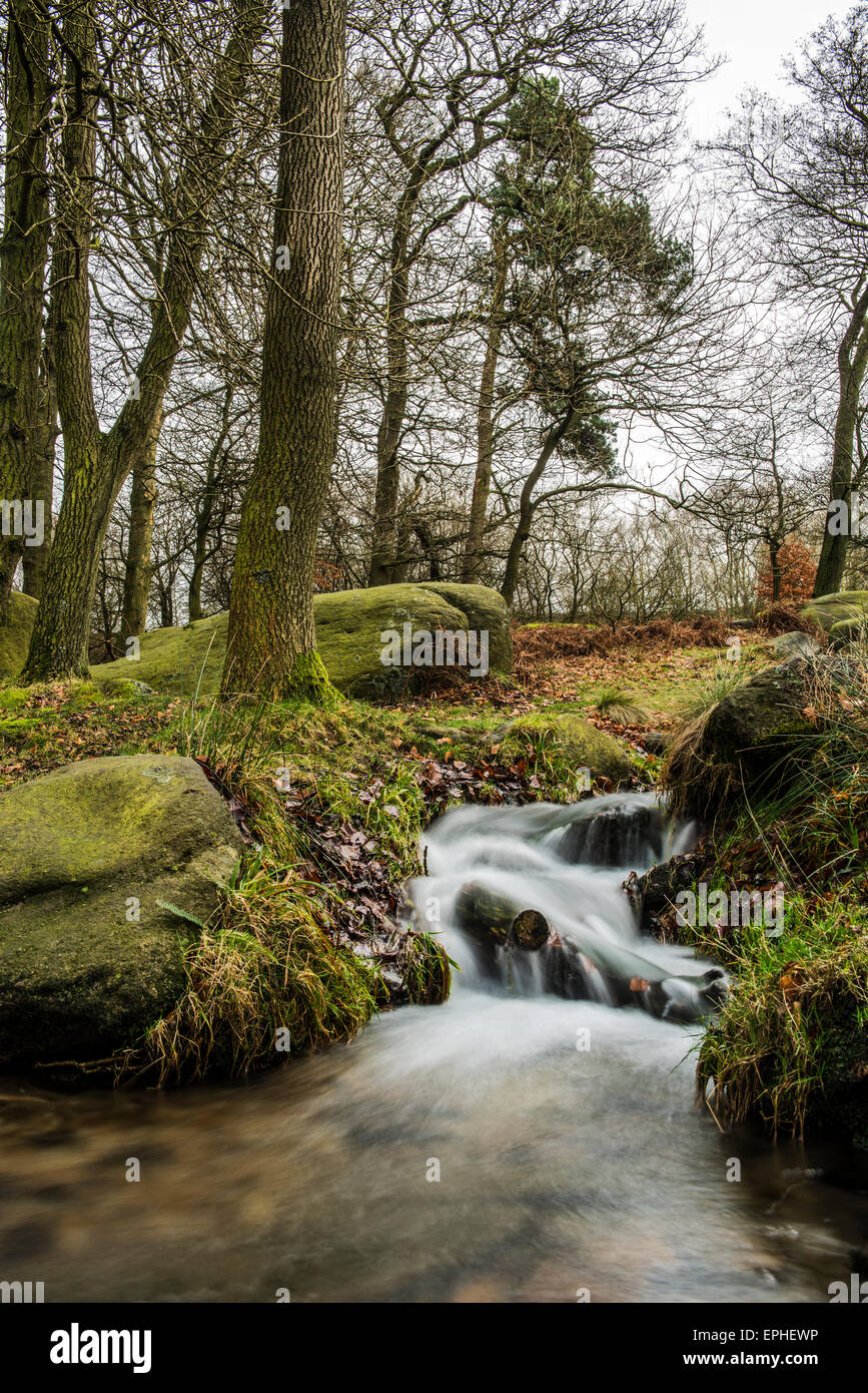 Burbage Brook dans le Derbyshire Banque D'Images