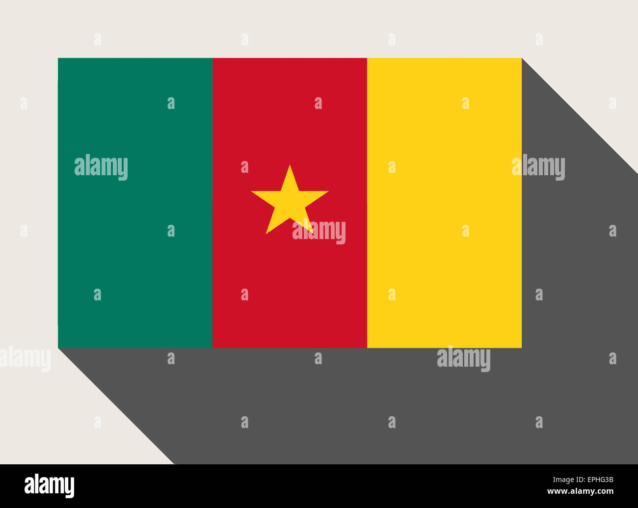 Cameroun drapeau dans télévision web design style. Banque D'Images