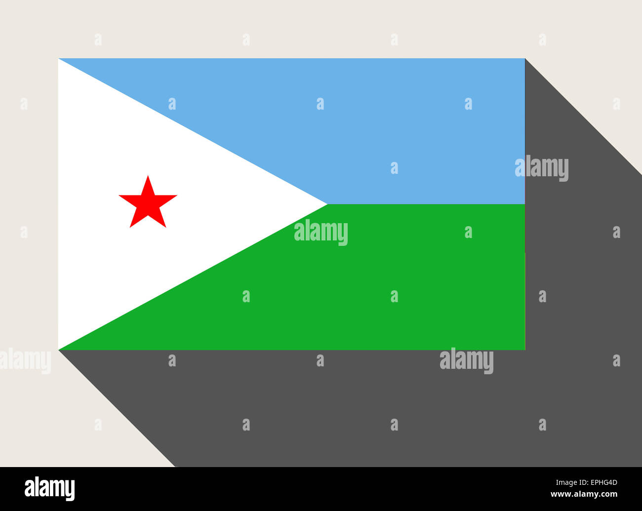 Djibouti drapeau dans télévision web design style. Banque D'Images