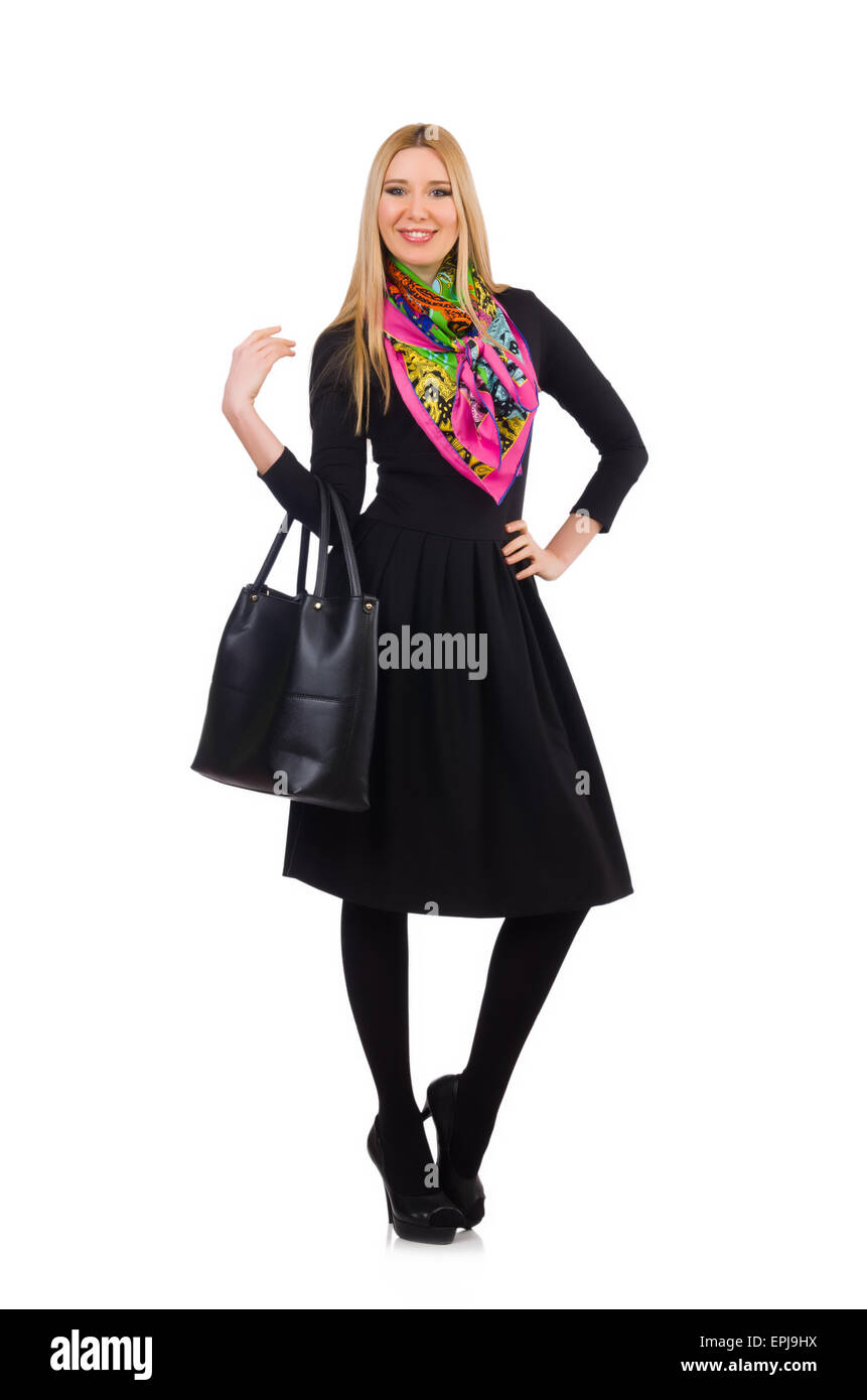 Femme avec un sac à la mode concept Banque D'Images
