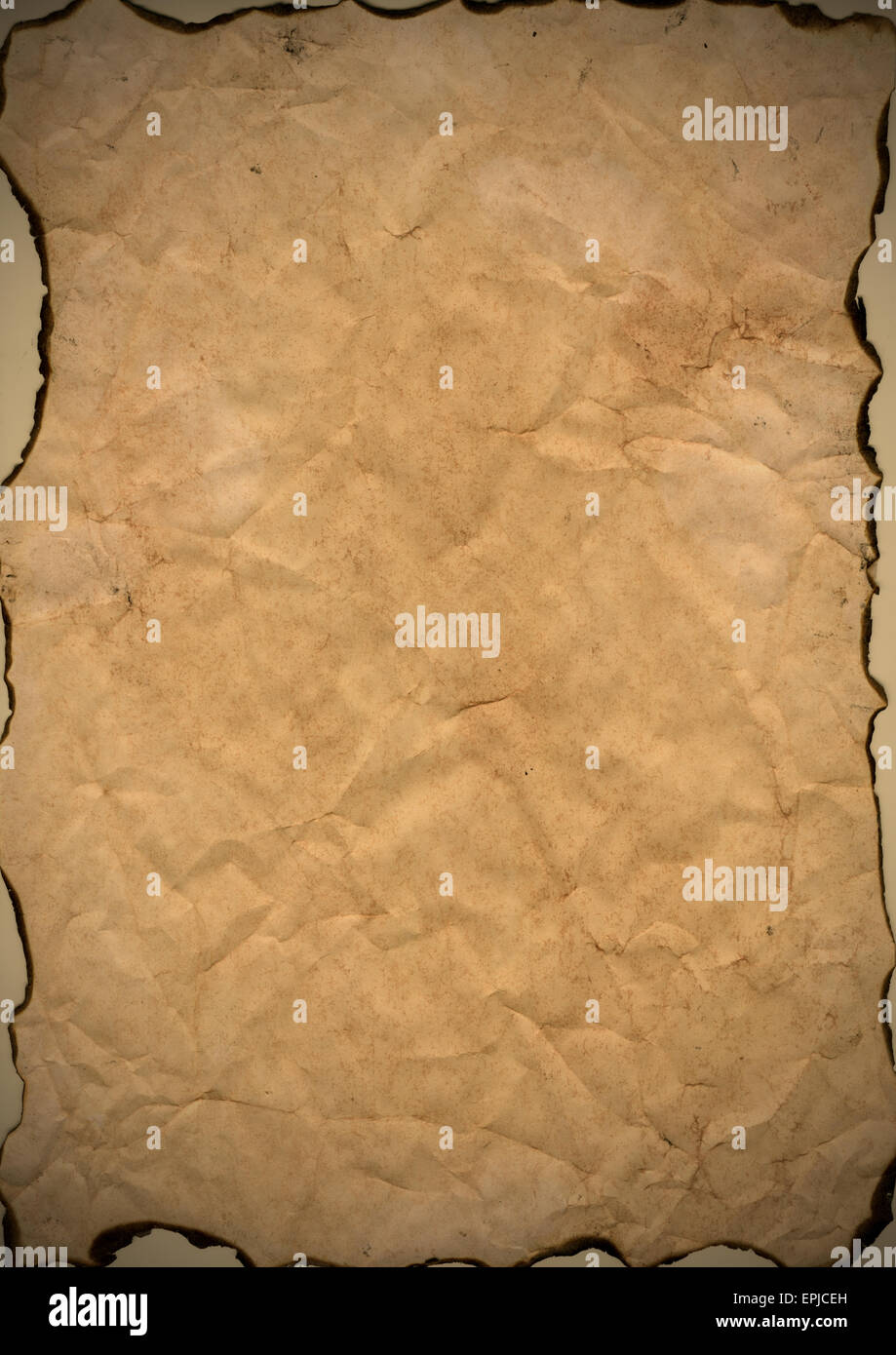 Feuille de papier vieilli Banque D'Images