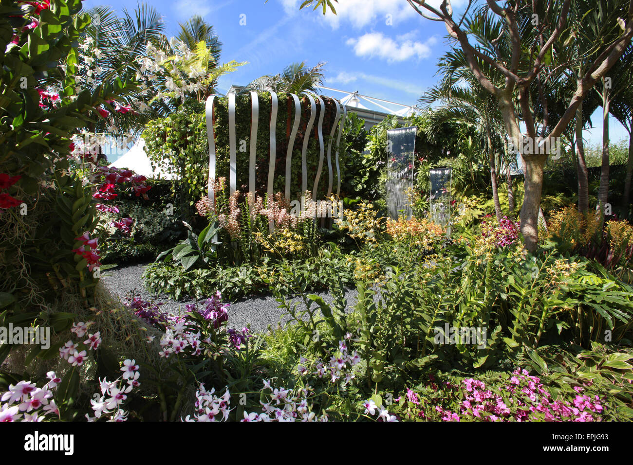 Chelsea, London, UK. 17 mai, 2015. RHS Chelsea Flower Show. Jardins primés a annoncé le 19 mai. Beauté cachée de Kranji jardin, gagnant de la médaille d'argent doré . Crédit : Paul Dronsfield/Alamy Live News Banque D'Images