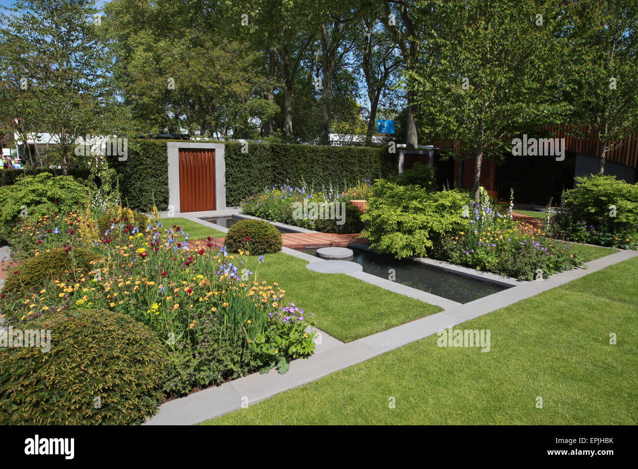 Chelsea, London, UK. 17 mai, 2015. RHS Chelsea Flower Show. Jardins primés a annoncé le 19 mai. La retraite de base Garden-Urban, médaille d'or . Crédit : Paul Dronsfield/Alamy Live News Banque D'Images