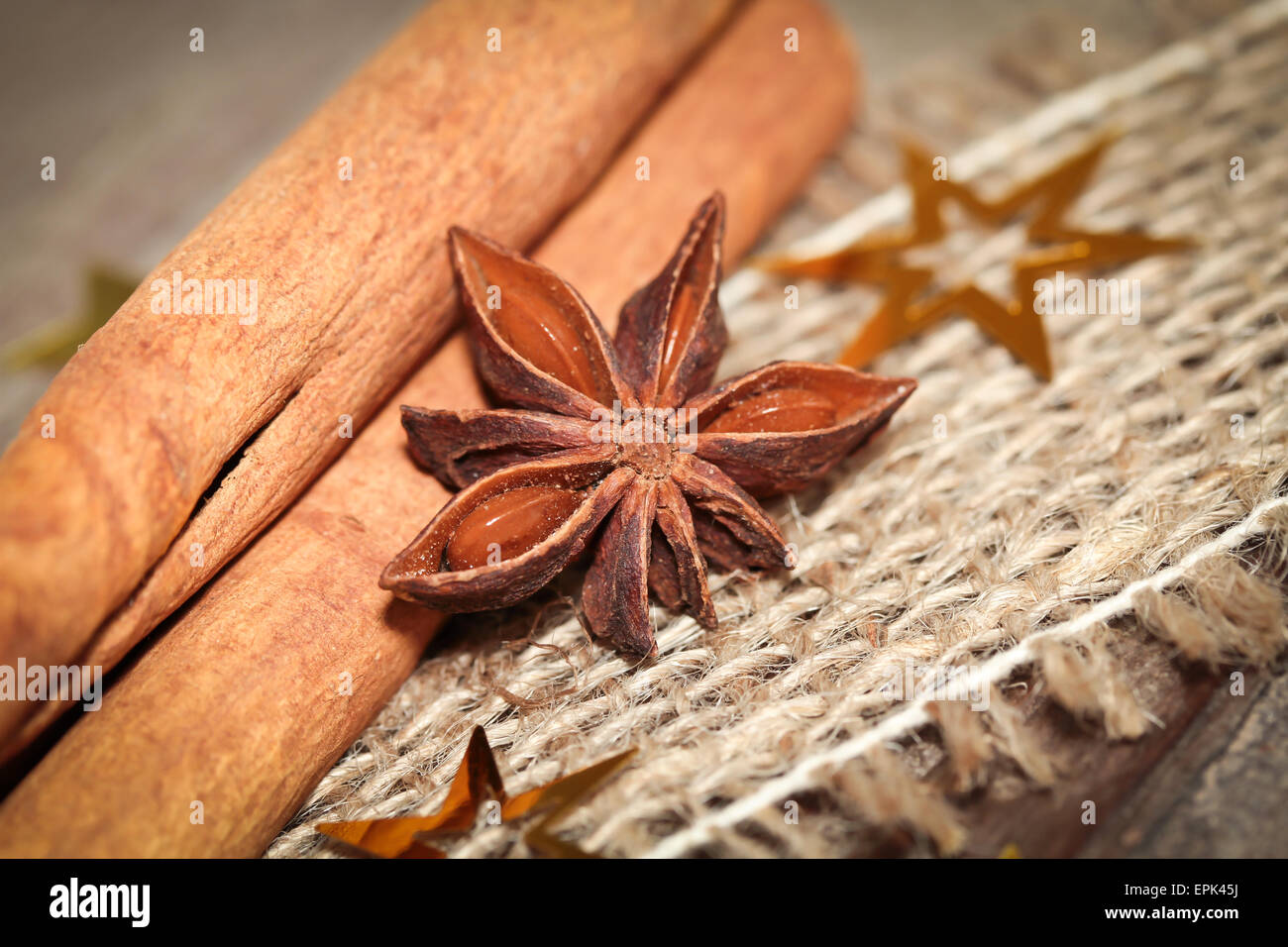 Cannelle et anis Banque D'Images