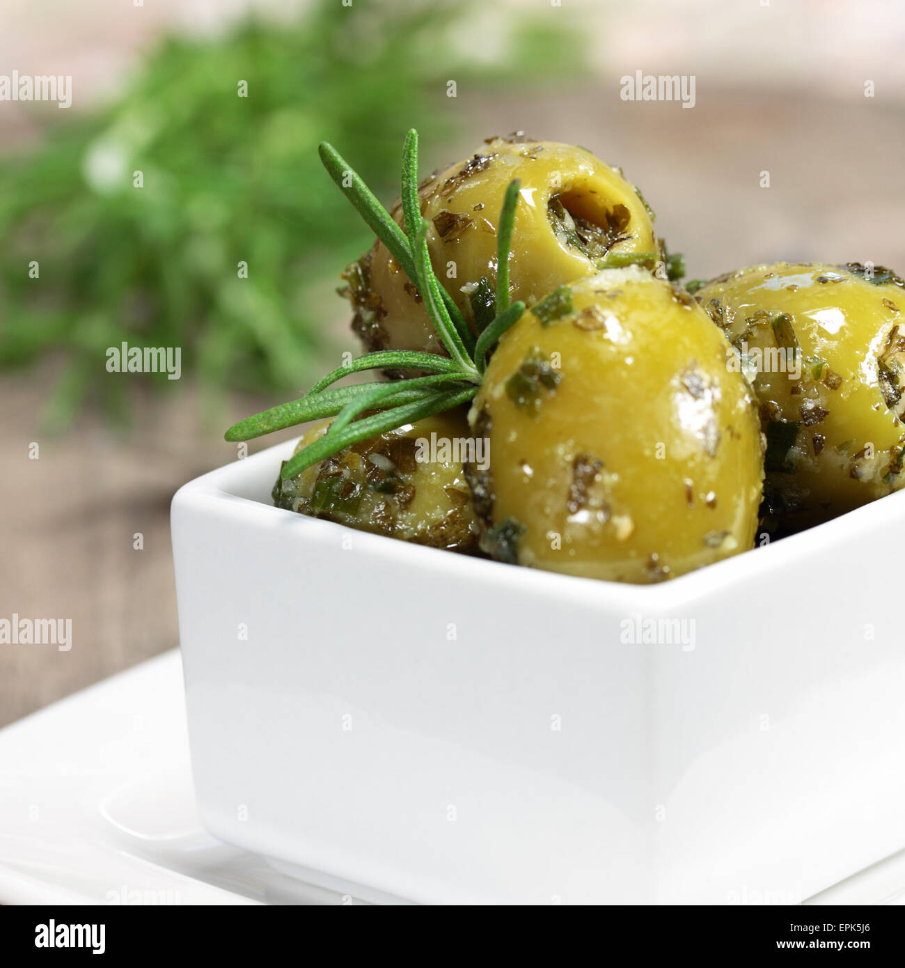 olives vertes Banque D'Images