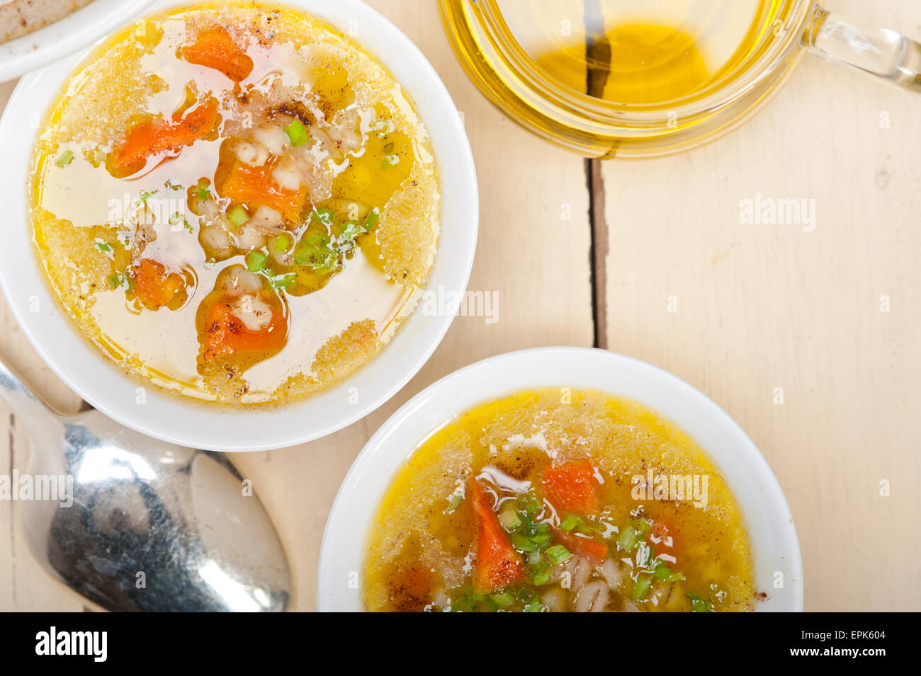 L'orge syrien soupe bouillon style d'Alep Banque D'Images