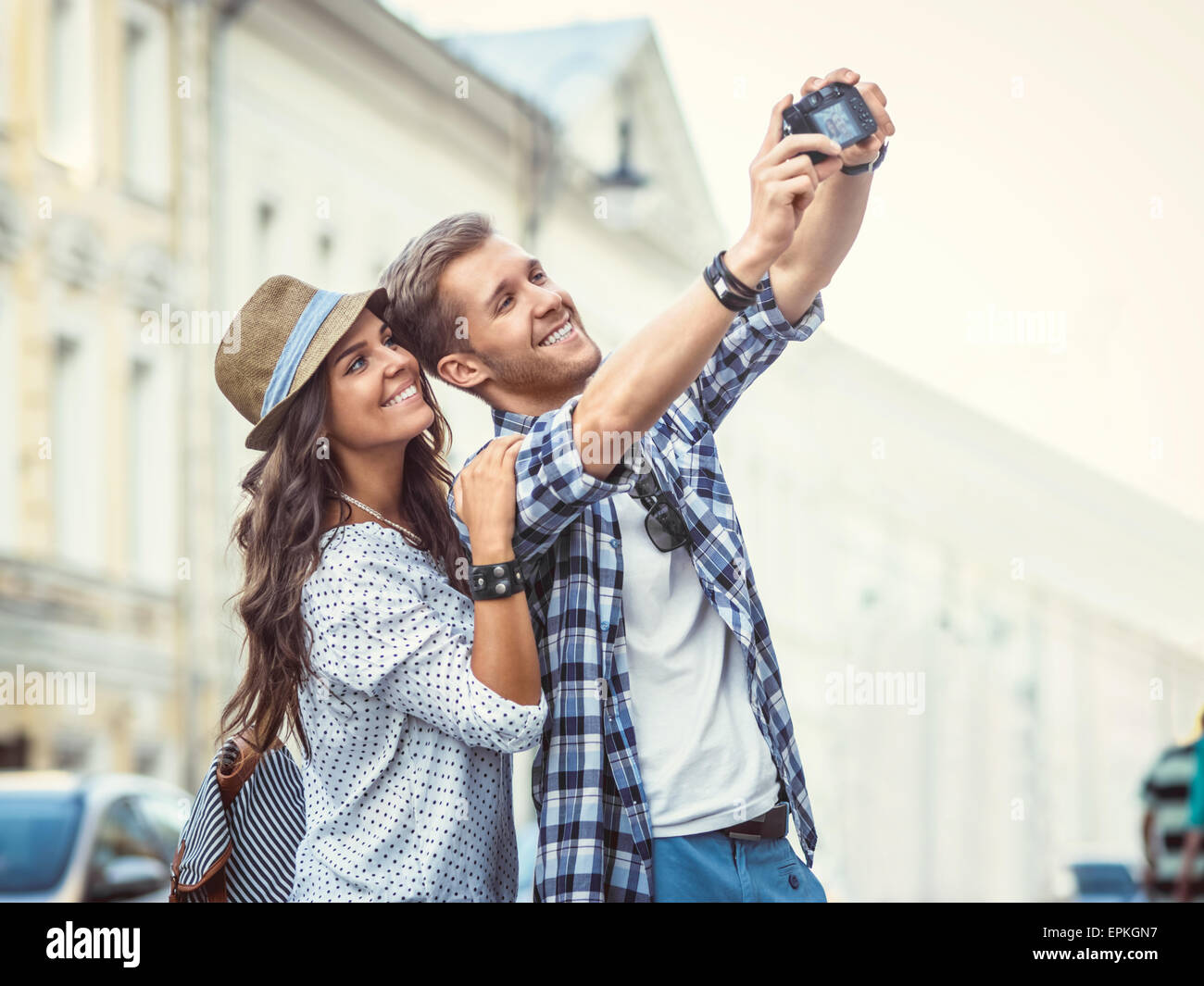 Heureux couple Banque D'Images