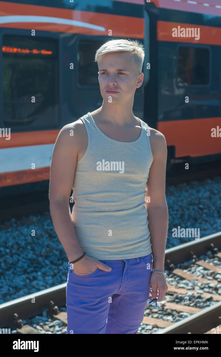 L'homme sur l'arrière-plan de la Banque D'Images