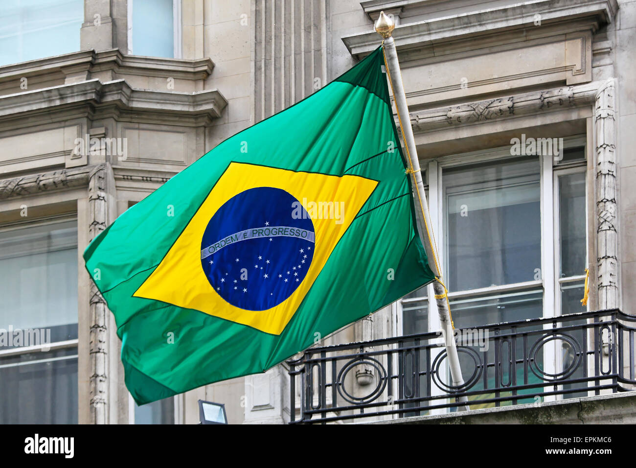 Drapeau du Brésil Banque D'Images
