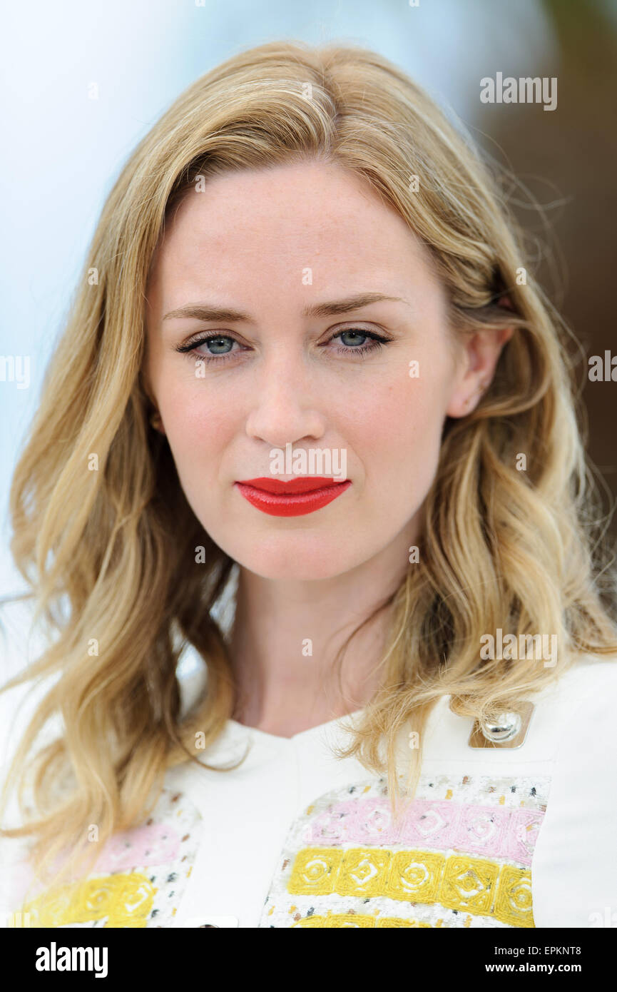 Cannes, France. 19 mai, 2015. Emily Blunt au photocall pour 'Sicario' 68e Festival du Film de Cannes 2015 Palais du Festival, Cannes, France le 19 mai 2015 Crédit : James McCauley/Alamy Live News Banque D'Images