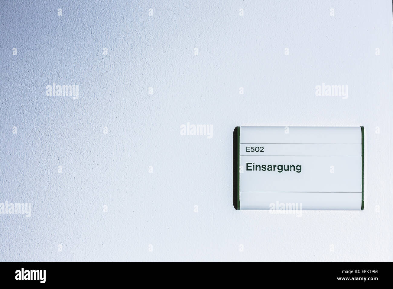 Signer pour la morgue d'un hôpital Banque D'Images