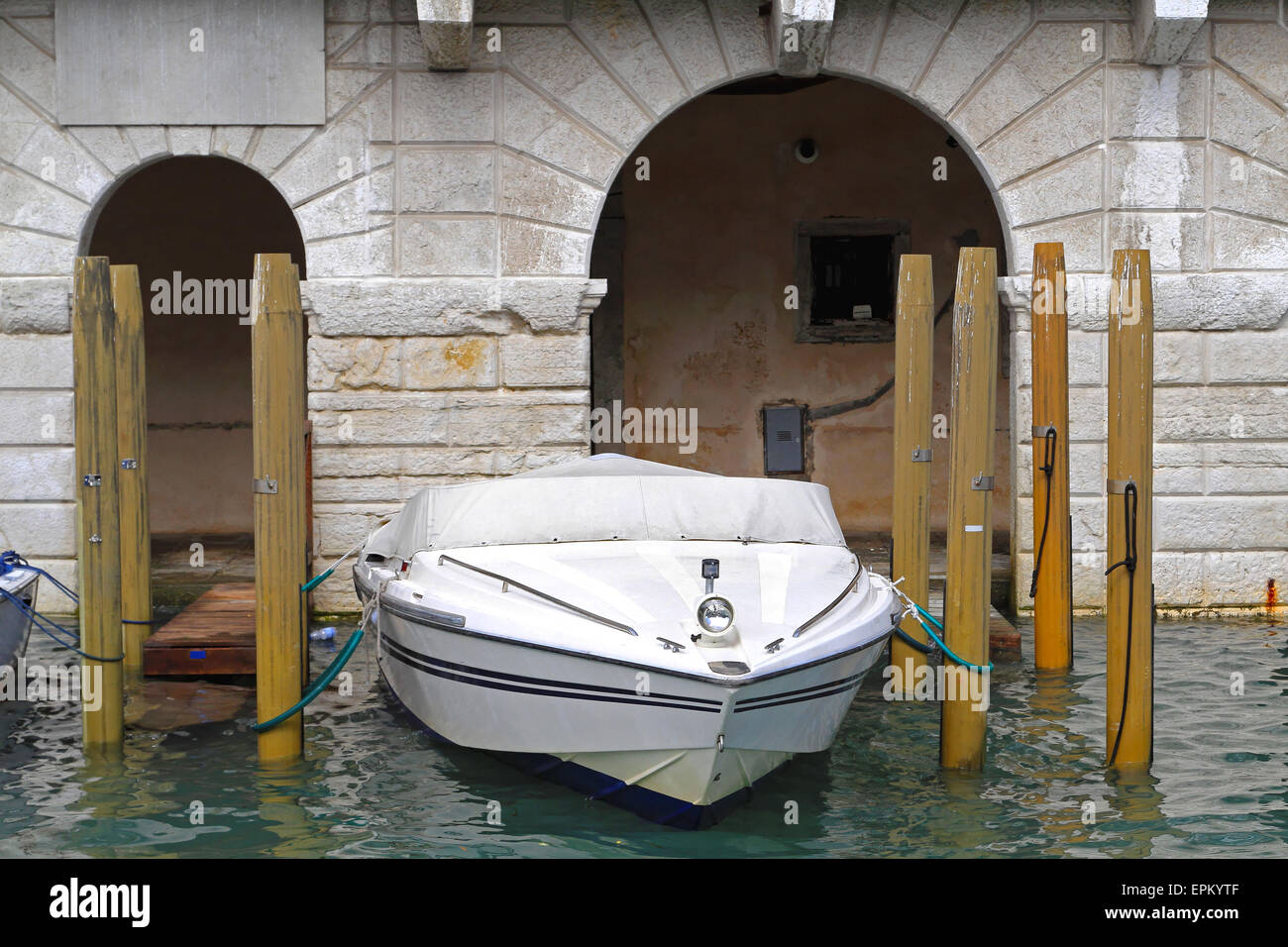 Parking bateau Venise Banque D'Images