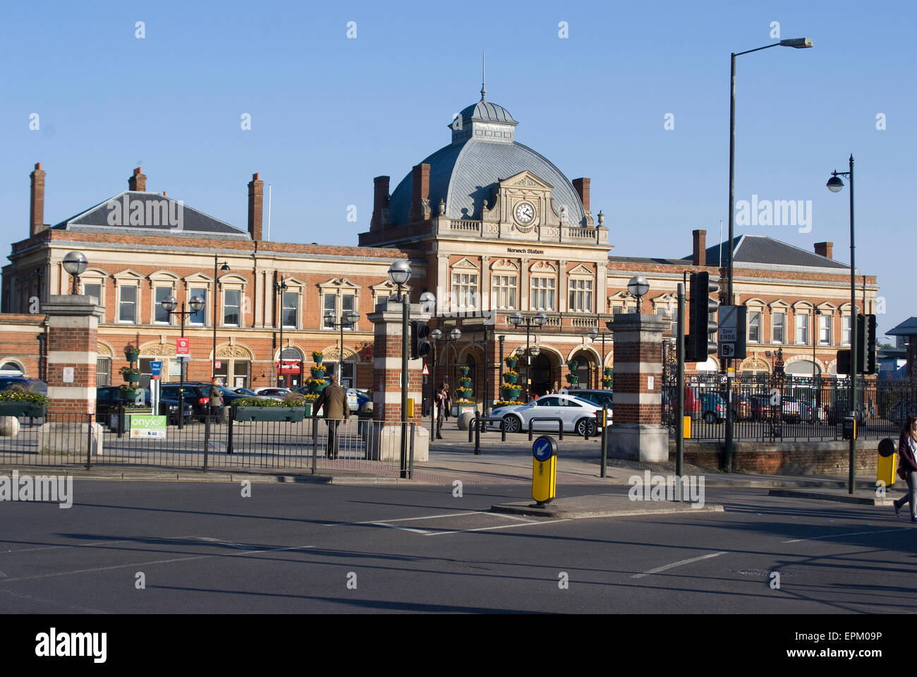 La gare de Norwich, Norwich, Norfolk, Angleterre Banque D'Images