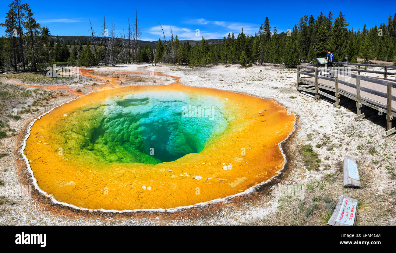 Etats-unis, Parc National de Yellowstone, Hot spring Banque D'Images