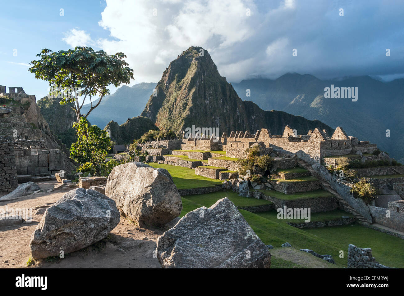 Machu Picchu, Vallée Sacrée, Andes, Pérou Banque D'Images