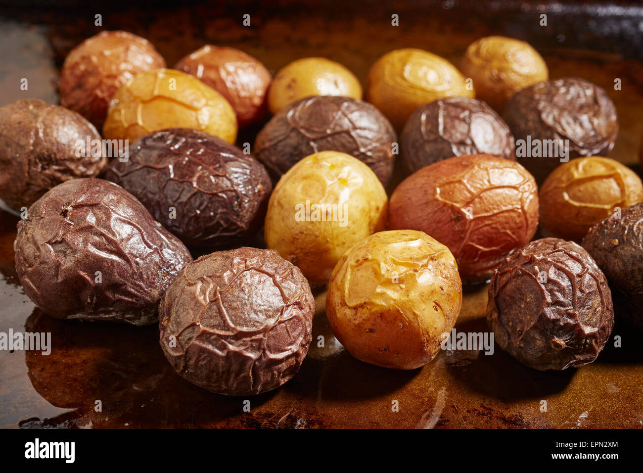 Pommes de terre grelots assortis Banque D'Images