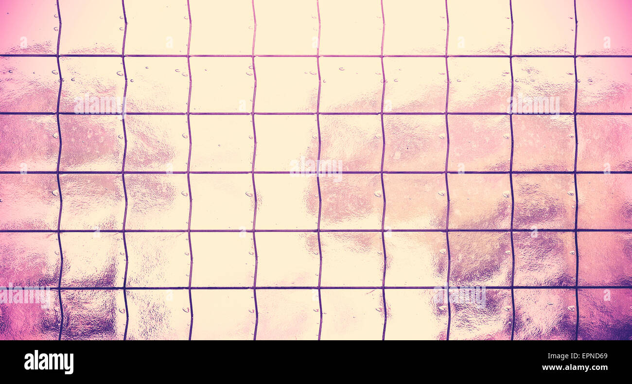 Résumé fond style vintage en verre translucide avec caillebotis. Banque D'Images