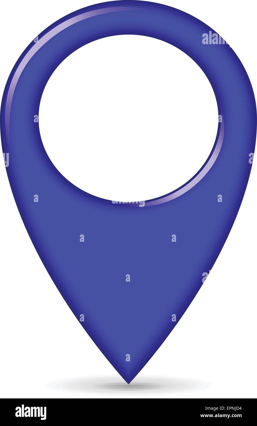 Illustration de l'icône du design pointeur gps bleu Illustration de Vecteur
