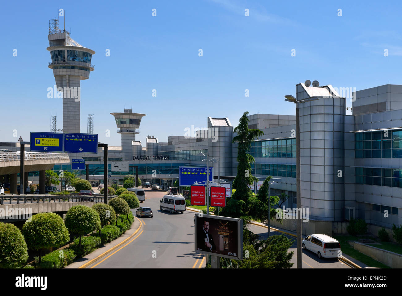 International Terminal à l'aéroport Ataturk d'Istanbul, Turquie. Banque D'Images