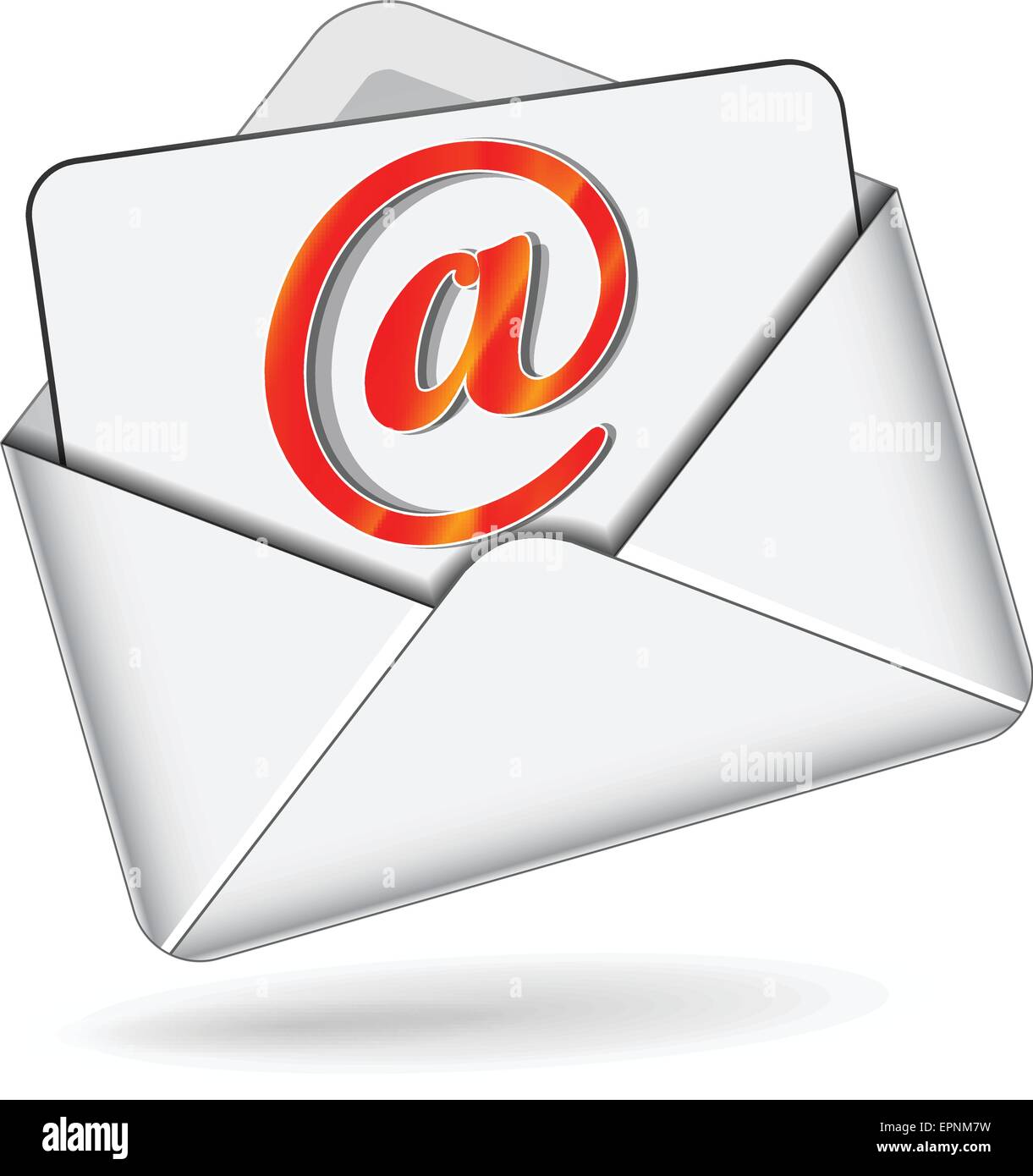 Illustration de l'enveloppe et l'icône Mail sur fond blanc Illustration de Vecteur