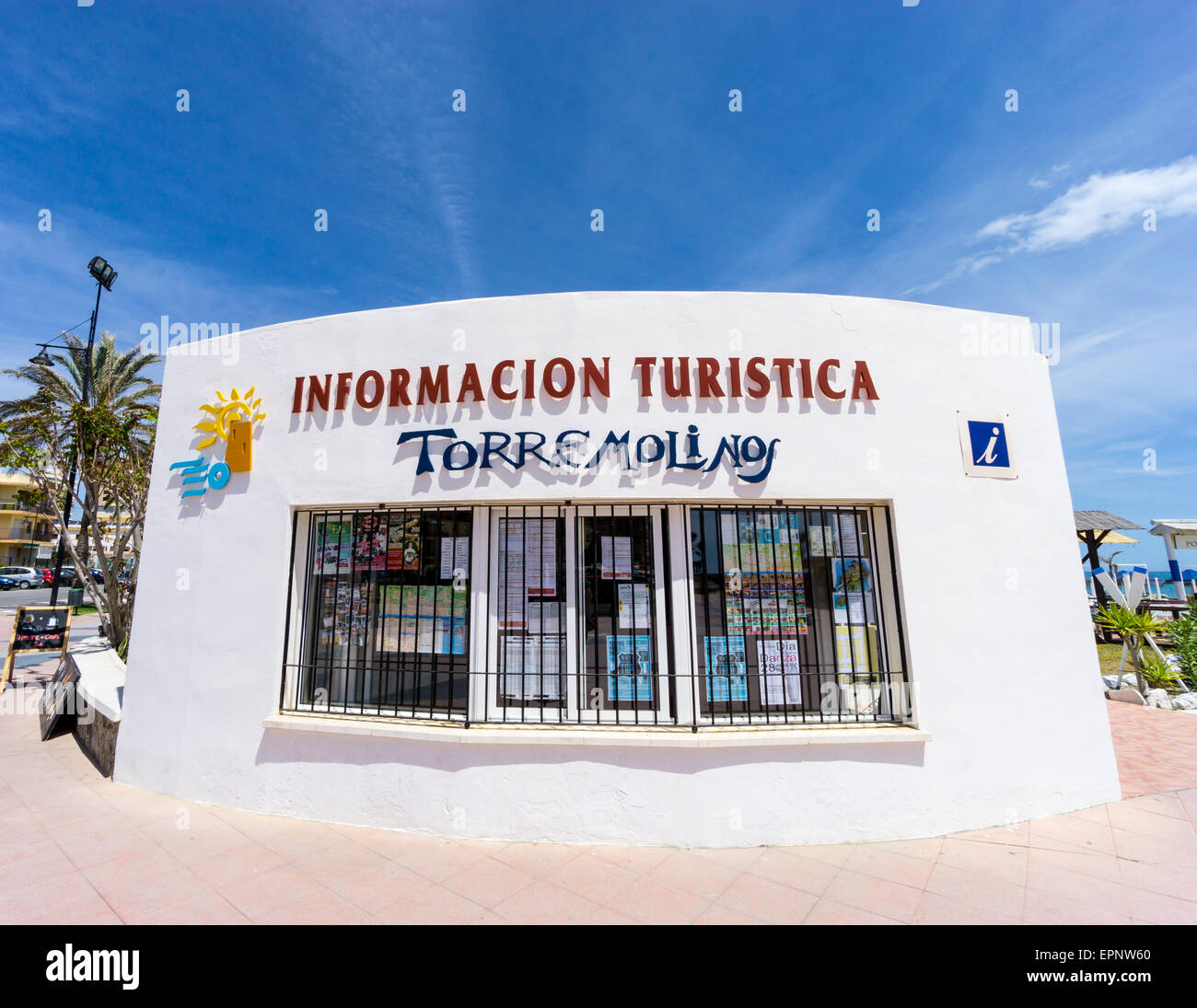 Bureau d'information touristique, Torremolinos, Andalousie, Espagne Banque D'Images