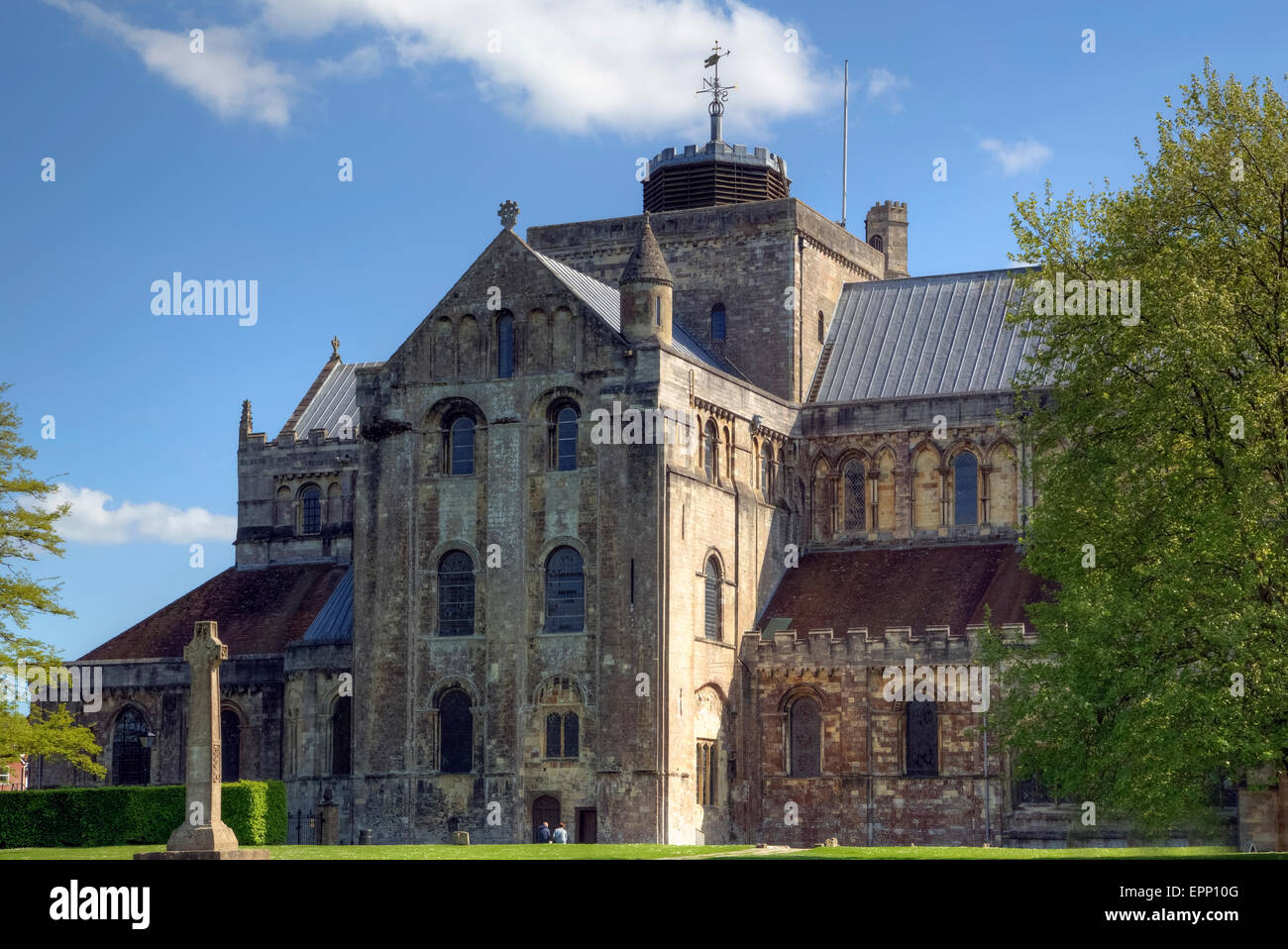 L'Abbaye de Romsey, Romsey, Hampshire, England, UK Banque D'Images
