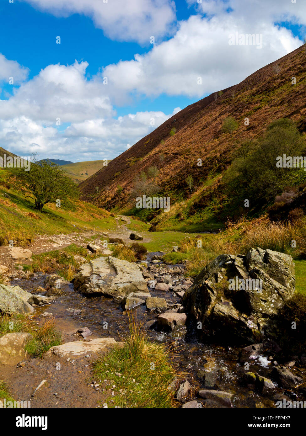 La vallée de moulin à carder sur le long Mynd près de Church Stretton dans le Shropshire Hills England UK Banque D'Images