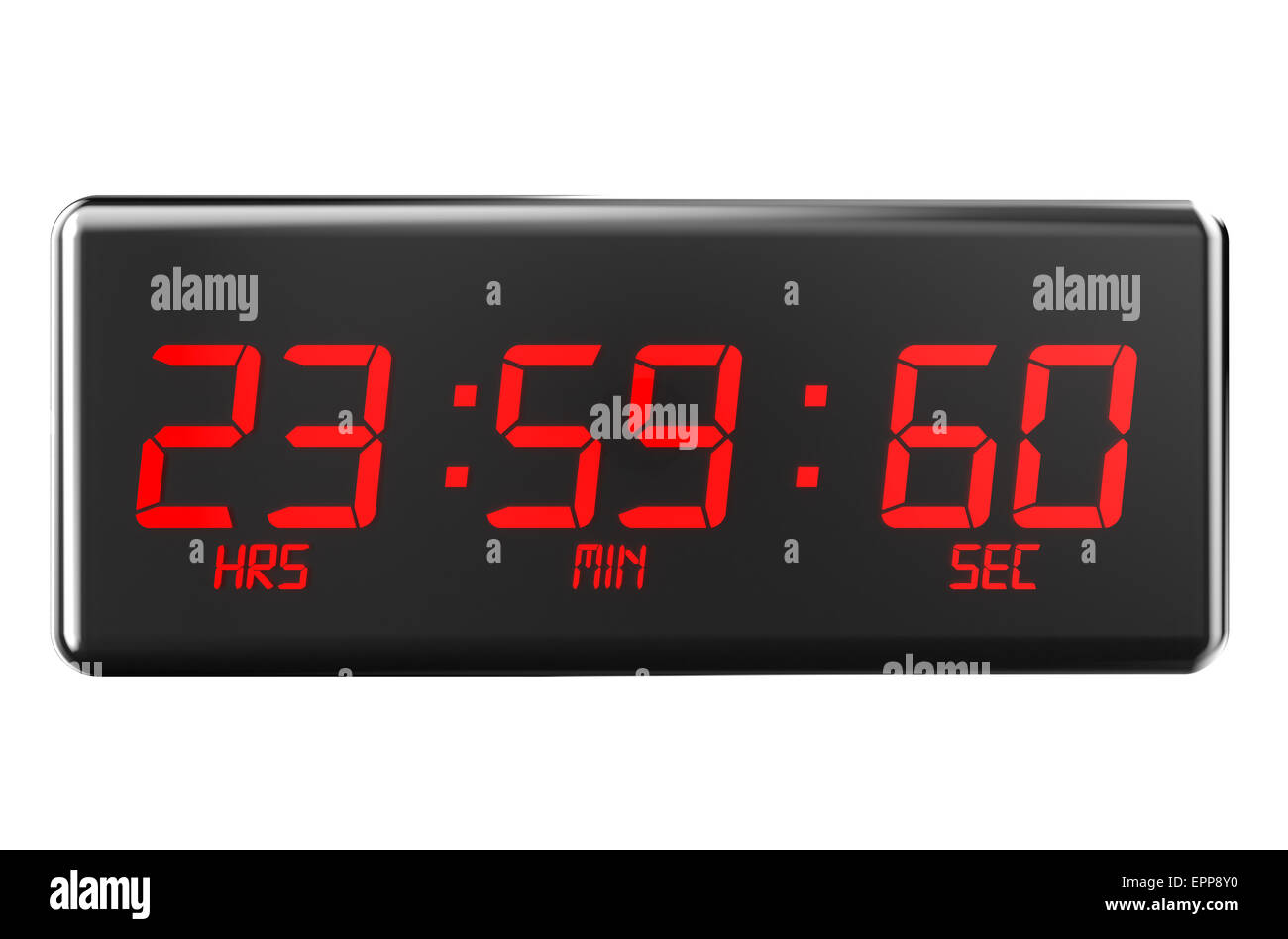 Leap second concept isolé sur fond blanc Banque D'Images