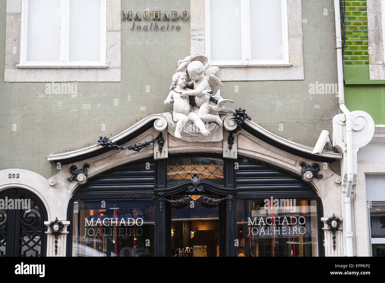 Devantures décoré dans le centre de Porto. Porto, Portugal. © Paul Quayle Banque D'Images