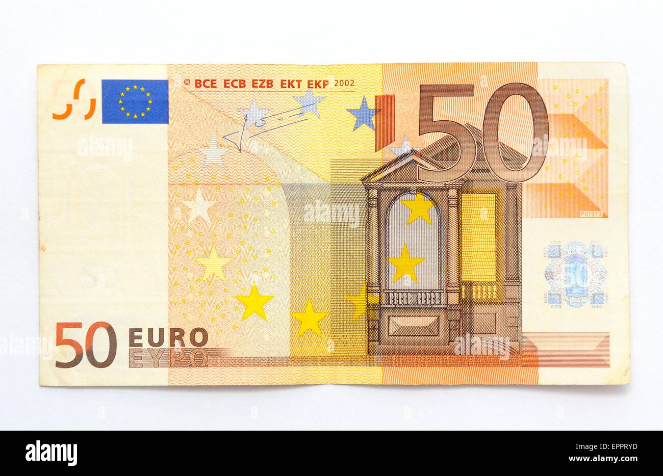 50 euro note dénomination. Banque D'Images