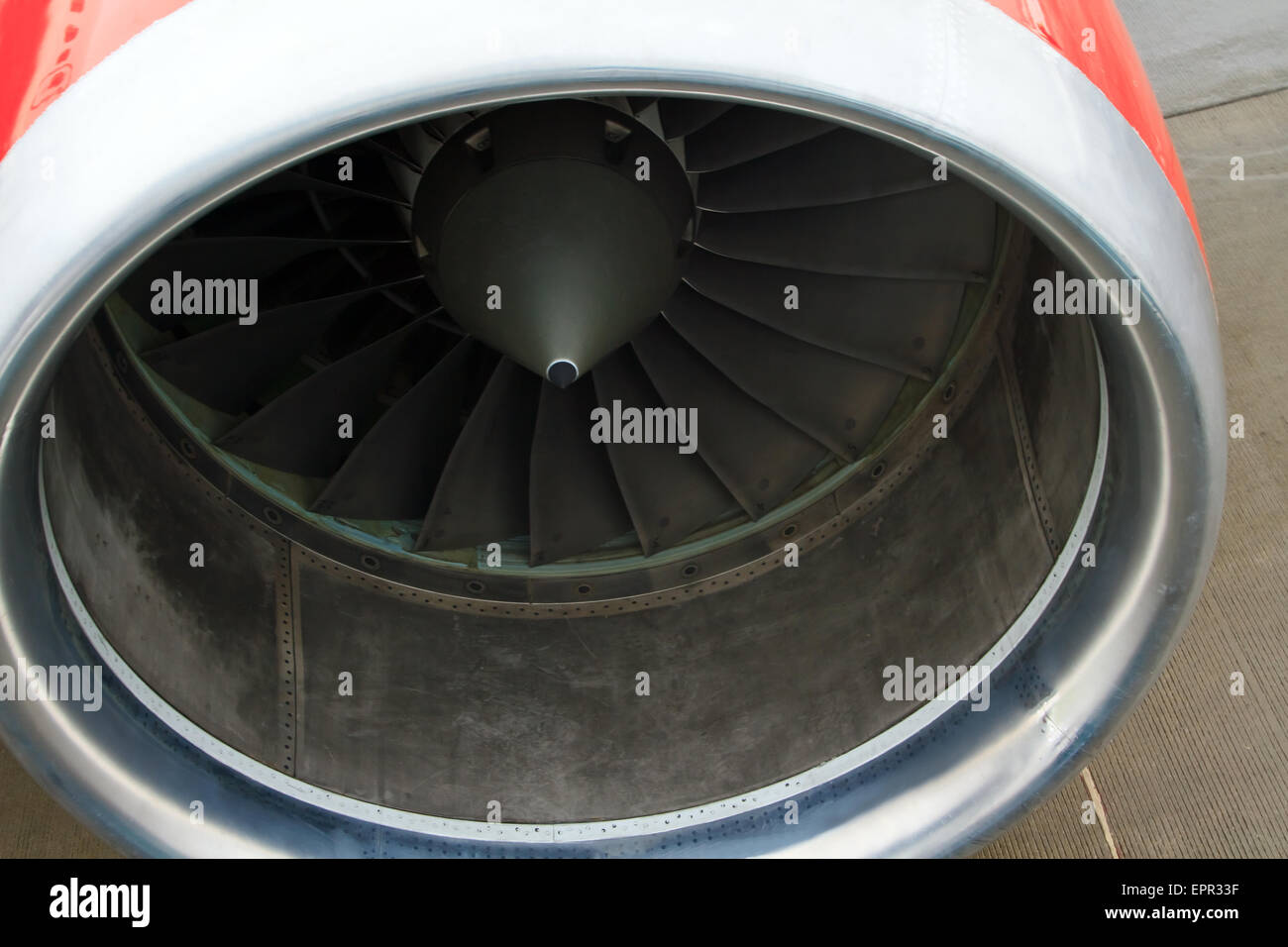 Turbo-moteur à réaction de l'avion close up Banque D'Images