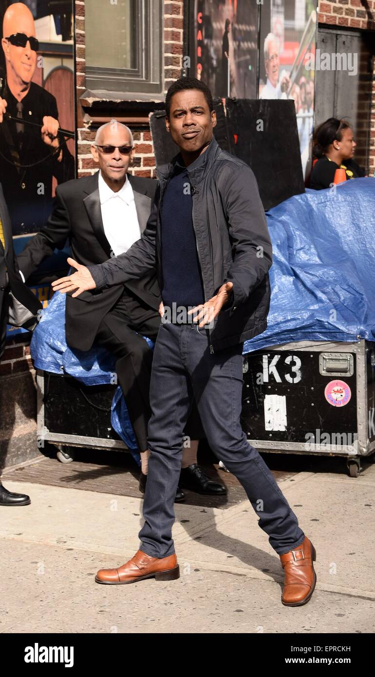 New York, NY, USA. 20 mai, 2015. Chris Rock en apparence pour le talk show Late Show with David Letterman - MON, l'Ed Sullivan Theater, New York, NY 20 mai 2015. Credit : Eli Winston/Everett Collection/Alamy Live News Banque D'Images