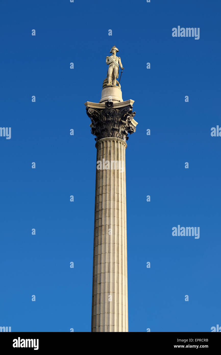 Nelsons Column, Londres. Banque D'Images