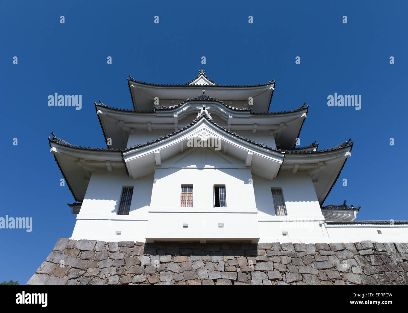 L'original château de Ninja Iga Ueno aussi connu sous le nom de "Hakuho' ou Blanc Château Phoenix Banque D'Images