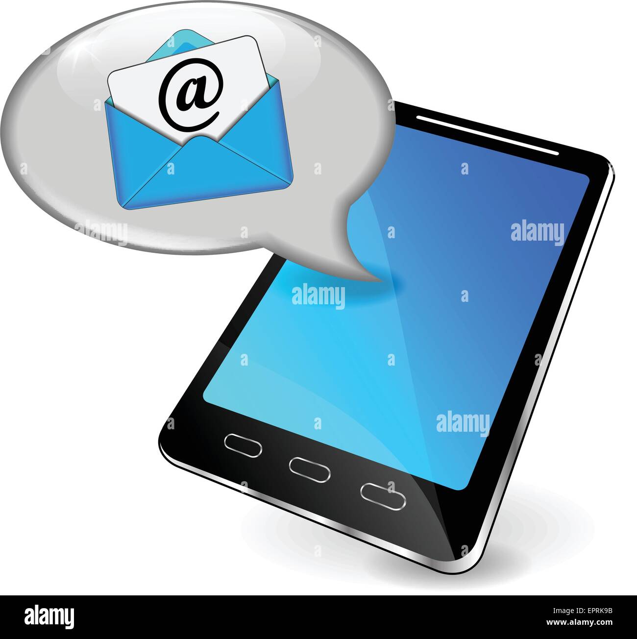 Illustration de l'email sur mobile phone concept Illustration de Vecteur