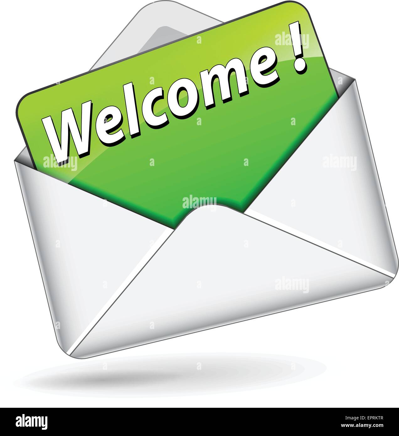 Illustration de l'icône de l'enveloppe du courrier de bienvenue Illustration de Vecteur