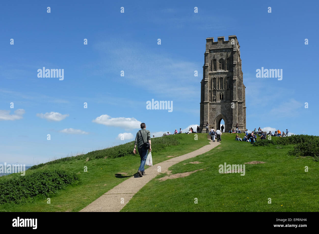Tor de Glastonbury dans le Somerset, Angleterre. Banque D'Images