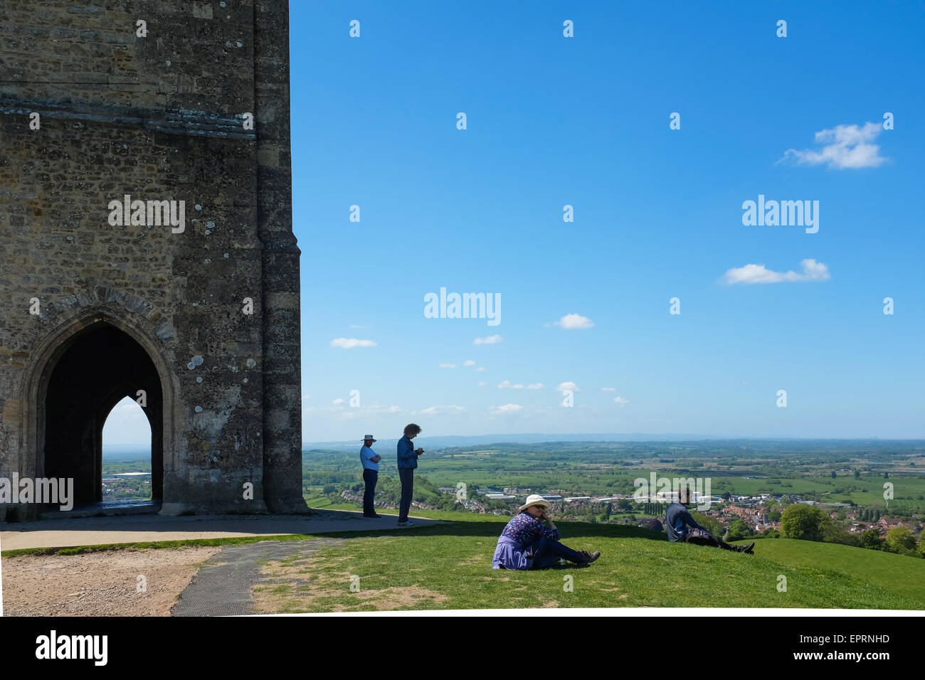 Tor de Glastonbury dans le Somerset, Angleterre. Banque D'Images