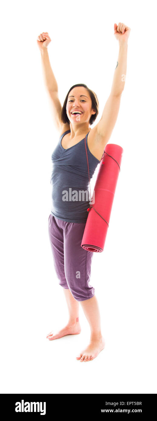 Young adult caucasian woman isolated on a white background Banque D'Images