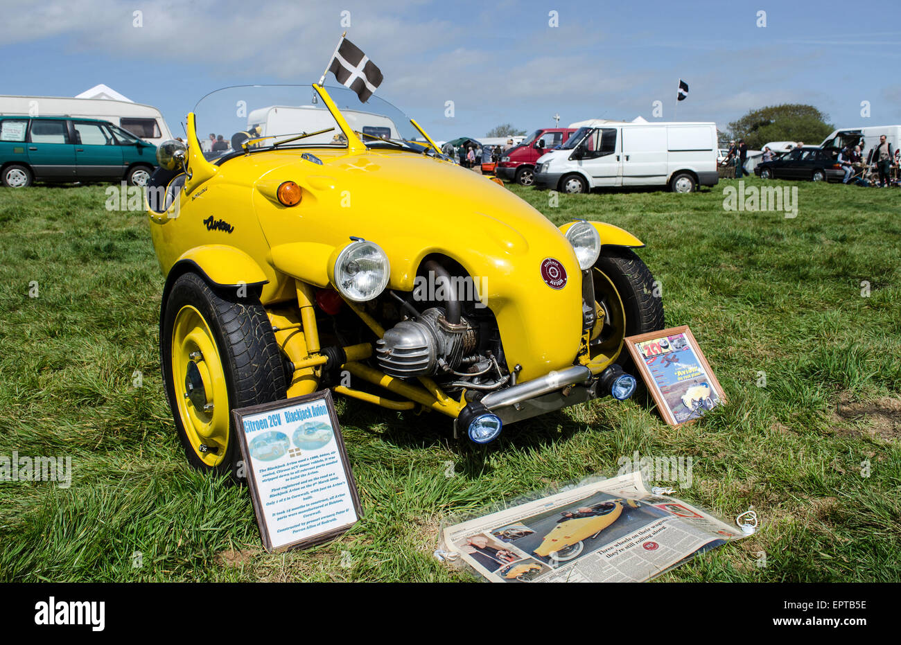 Un Blackjack Avion kit car à un véhicule ancien rassemblement à Cornwall, UK Banque D'Images