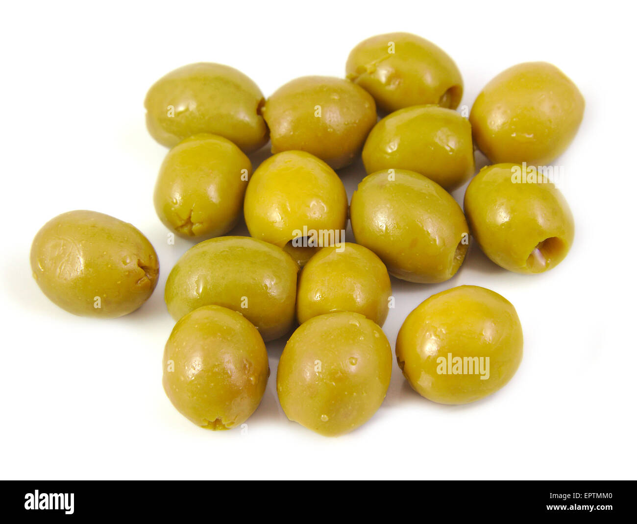 Rempli d'Olives aux Anchois sur un fond blanc. Tapas typiquement espagnoles Banque D'Images