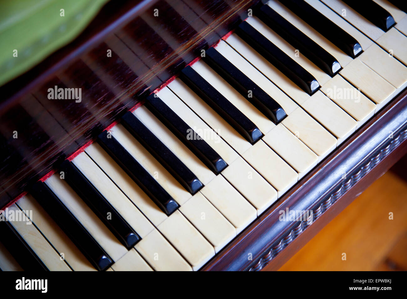 Clavier Noir et blanc du Piano Vintage Banque D'Images