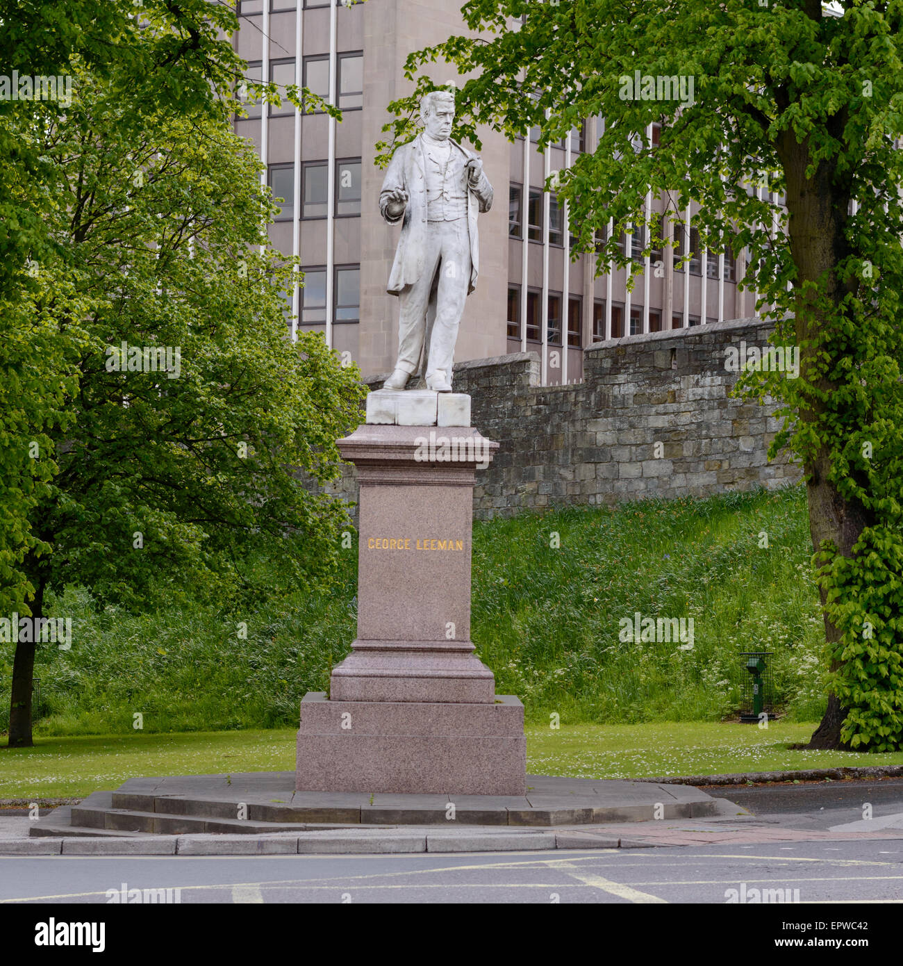 Statue de George Leeman - ancien avocat, cheminot et un député libéral du Parlement (MP) pour la ville de York Banque D'Images