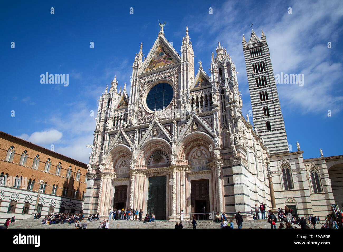 La Cathédrale de Sienne (le Dôme) en Toscane, Italie Banque D'Images