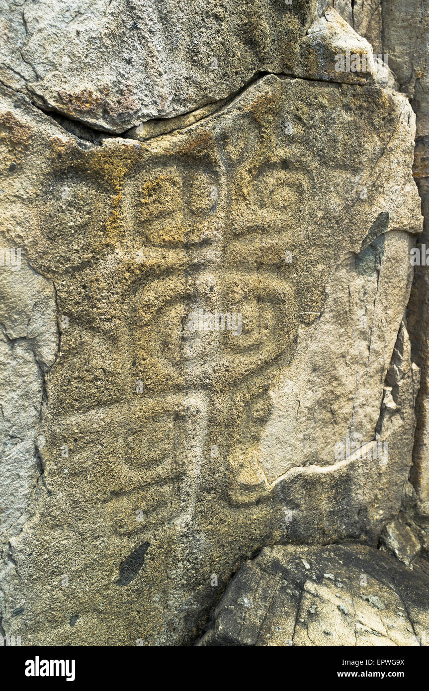 dh pierres néolithique po TOI HONG KONG pierre néolithique chinoise sculptures art rupestre de la chine antique âge bronze Banque D'Images