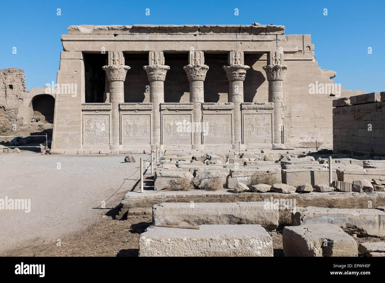 Le Mamisi, la maison natale d'Horus, fils d'Isis et Osiris. Dendera Temple, Egypte Banque D'Images