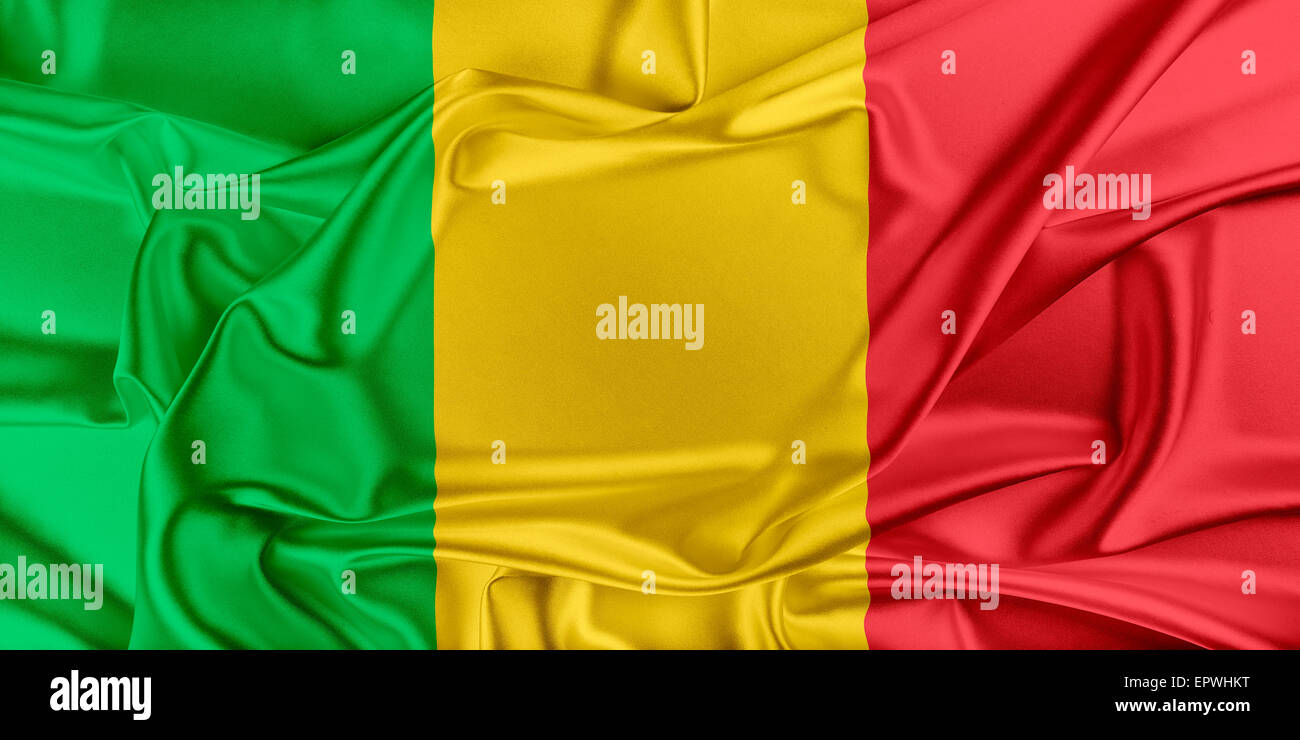 Drapeau du Mali Banque D'Images