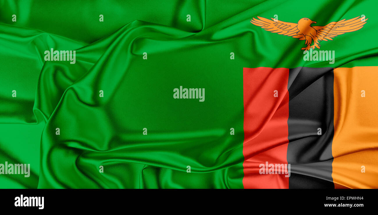 Drapeau de la zambie Banque de photographies et d’images à haute résolution Alamy