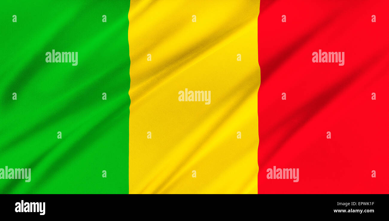 Drapeau du Mali Banque D'Images